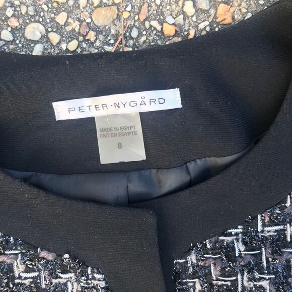 Lovely Nygard metallic weave black gray jacket 8 - Picture 2 of 8